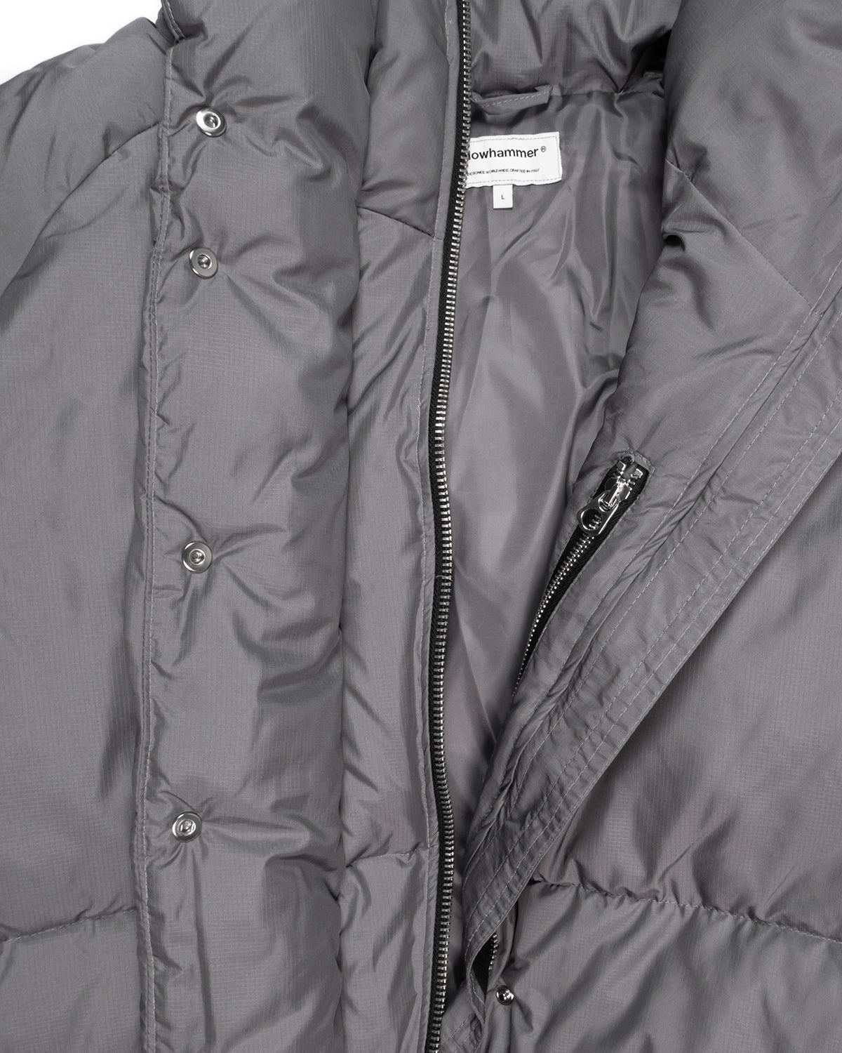 Solid Grey Piumino